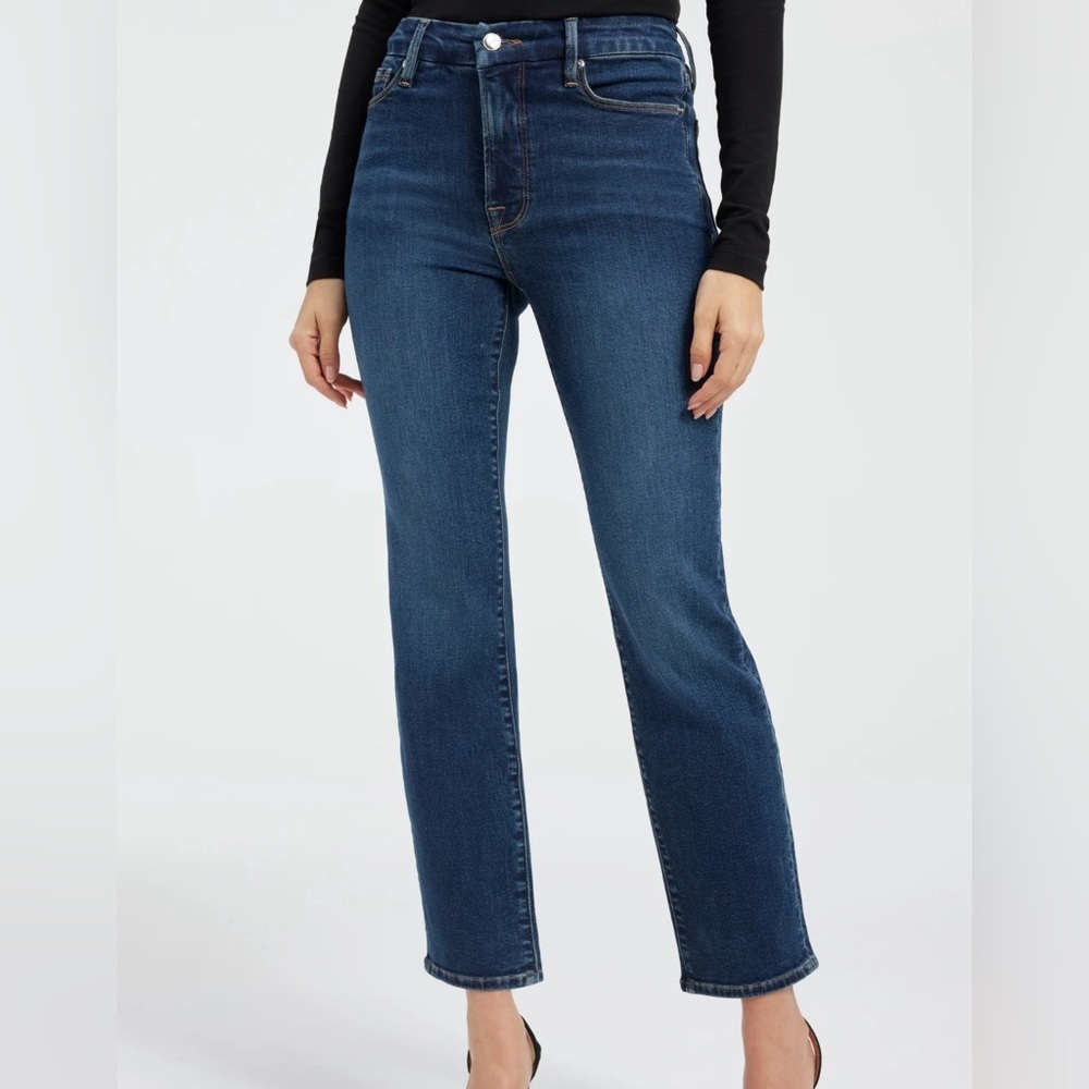 Good American GOOD CLASSIC SLIM STRAIGHT Jeans Size 15 Blue Denium